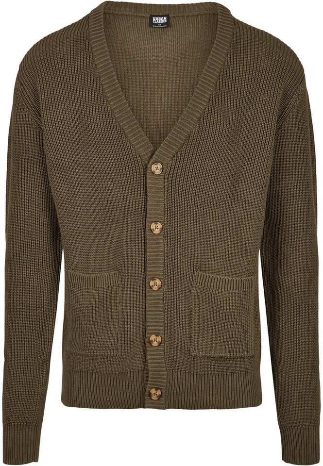 URBAN CLASSICS Strickfleecejacke Urban Classics Herren Boxy Cardigan (1-St) von URBAN CLASSICS