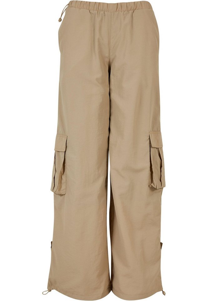 URBAN CLASSICS Stoffhose Urban Classics Damen Ladies Wide Crinkle Nylon Cargo Pants (1-tlg) von URBAN CLASSICS