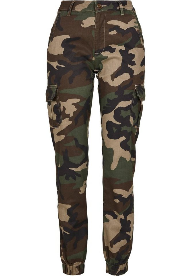 URBAN CLASSICS Cargohose Urban Classics Damen Ladies High Waist Camo Cargo Pants (1-tlg) von URBAN CLASSICS