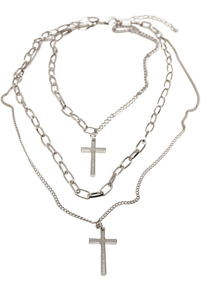 URBAN CLASSICS Edelstahlkette Urban Classics Unisex Layering Cross Necklace von URBAN CLASSICS