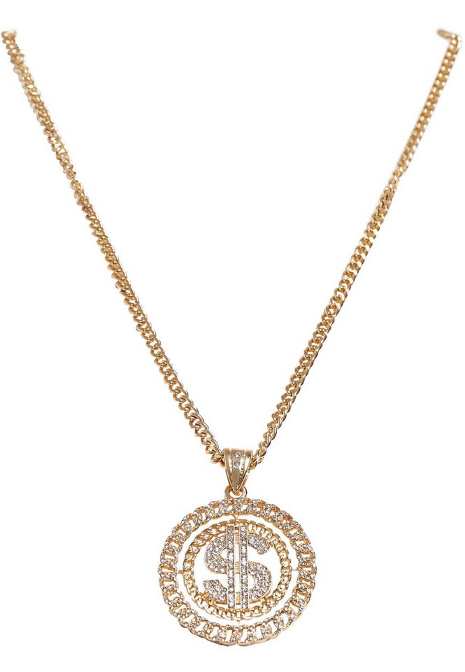 URBAN CLASSICS Edelstahlkette Urban Classics Unisex Dollar Diamond Necklace von URBAN CLASSICS