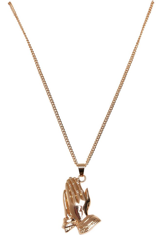 URBAN CLASSICS Edelstahlkette Urban Classics Unisex Pray Hands Necklace von URBAN CLASSICS