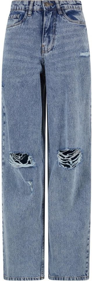 URBAN CLASSICS Funktionshose Ladies Distressed 90's Wide Leg Denim Pants Damen Jeans von URBAN CLASSICS