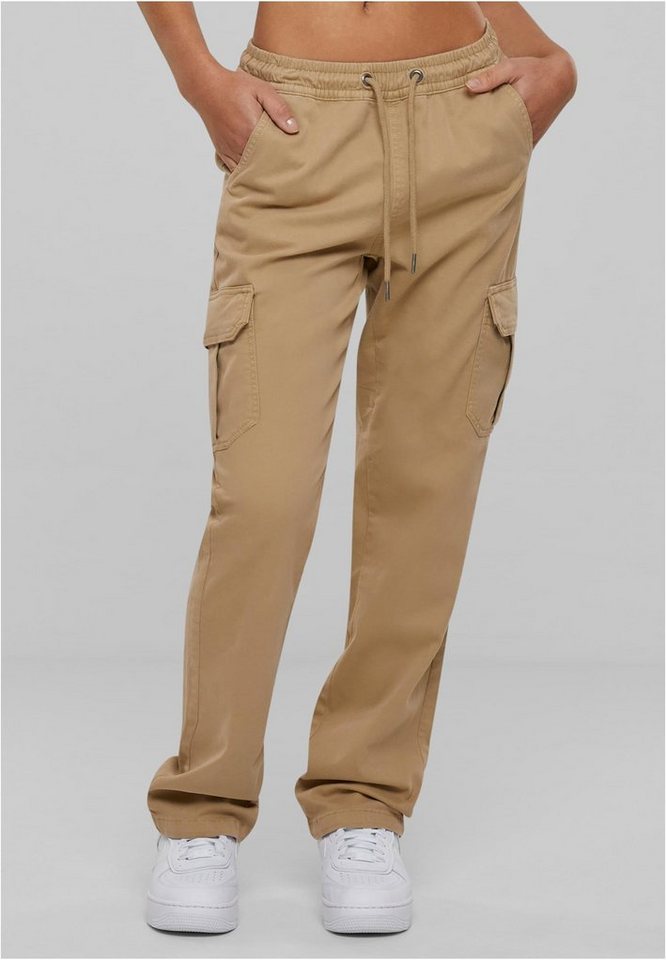 URBAN CLASSICS Funktionshose Ladies High Waist Twill Cargo Pants Damen Cargo Hose von URBAN CLASSICS