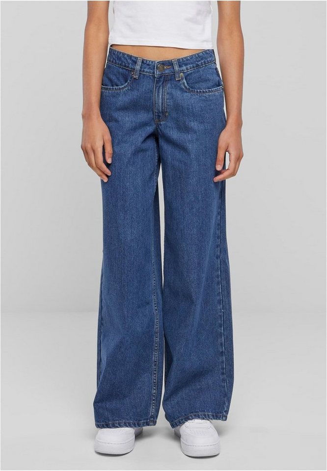 URBAN CLASSICS Funktionshose Ladies Mid Waist Wide Denim Damen Jeans URBAN CLASSICS Funktionshose Ladies Mid Waist Wide Denim Damen Jeans von URBAN CLASSICS