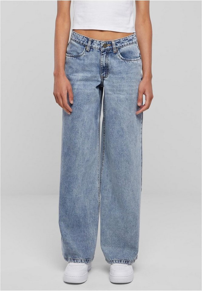 URBAN CLASSICS Funktionshose Ladies Mid Waist Wide Denim Damen Jeans URBAN CLASSICS Funktionshose Ladies Mid Waist Wide Denim Damen Jeans von URBAN CLASSICS