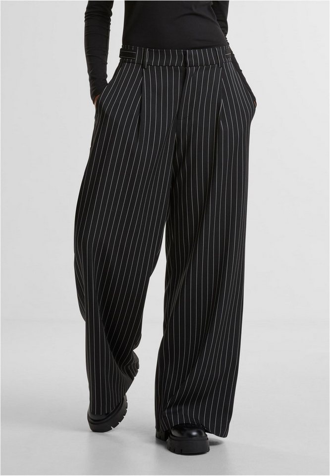 URBAN CLASSICS Funktionshose Ladies Pinstripe Wide Leg Trousers Damen Hose von URBAN CLASSICS