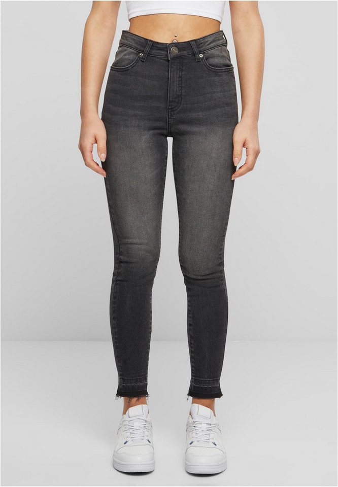 URBAN CLASSICS Funktionshose Ladies Skinny High Waist Open Hem Damen Jeans URBAN CLASSICS Funktionshose Ladies Skinny High Waist Open Hem Damen Jeans von URBAN CLASSICS