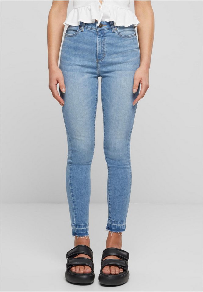 URBAN CLASSICS Funktionshose Ladies Skinny High Waist Open Hem Damen Jeans von URBAN CLASSICS