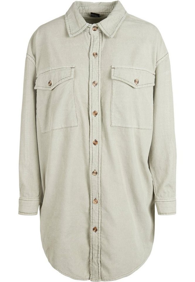 URBAN CLASSICS Hemdbluse Urban Classics Damen Ladies Long Corduroy Overshirt von URBAN CLASSICS