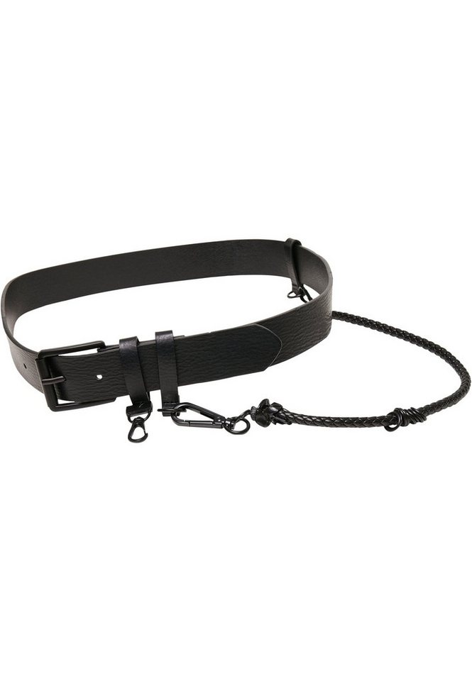 URBAN CLASSICS Hüftgürtel Urban Classics Unisex Imitation Leather Belt With Key Chain von URBAN CLASSICS