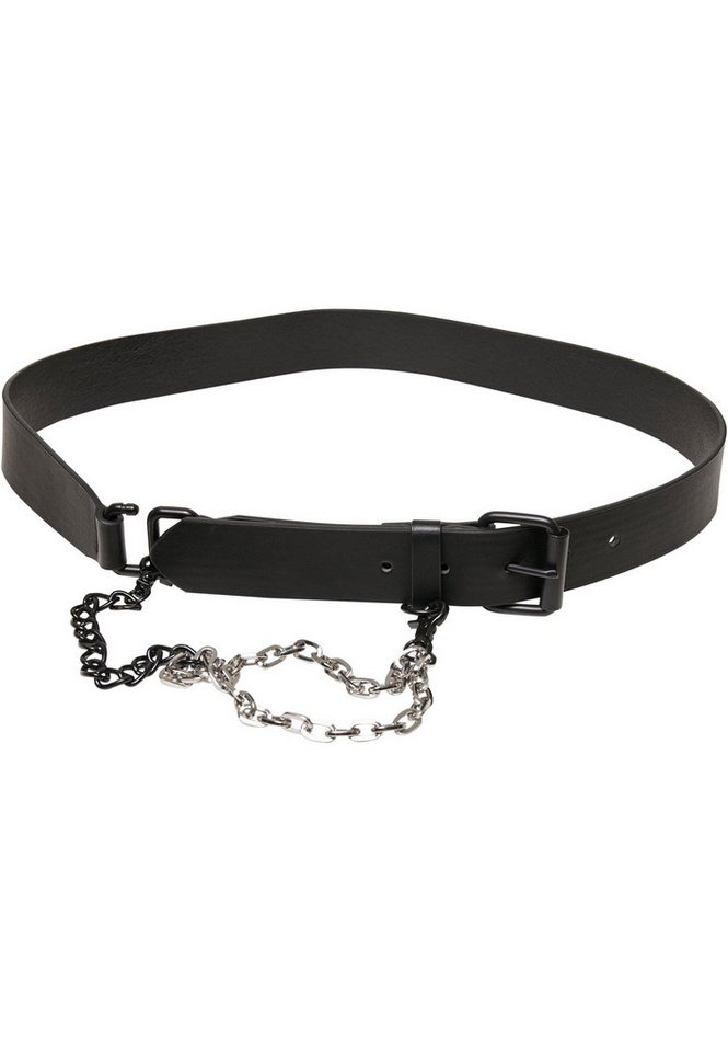 URBAN CLASSICS Hüftgürtel Urban Classics Unisex Imitation Leather Belt With Metal Chain von URBAN CLASSICS