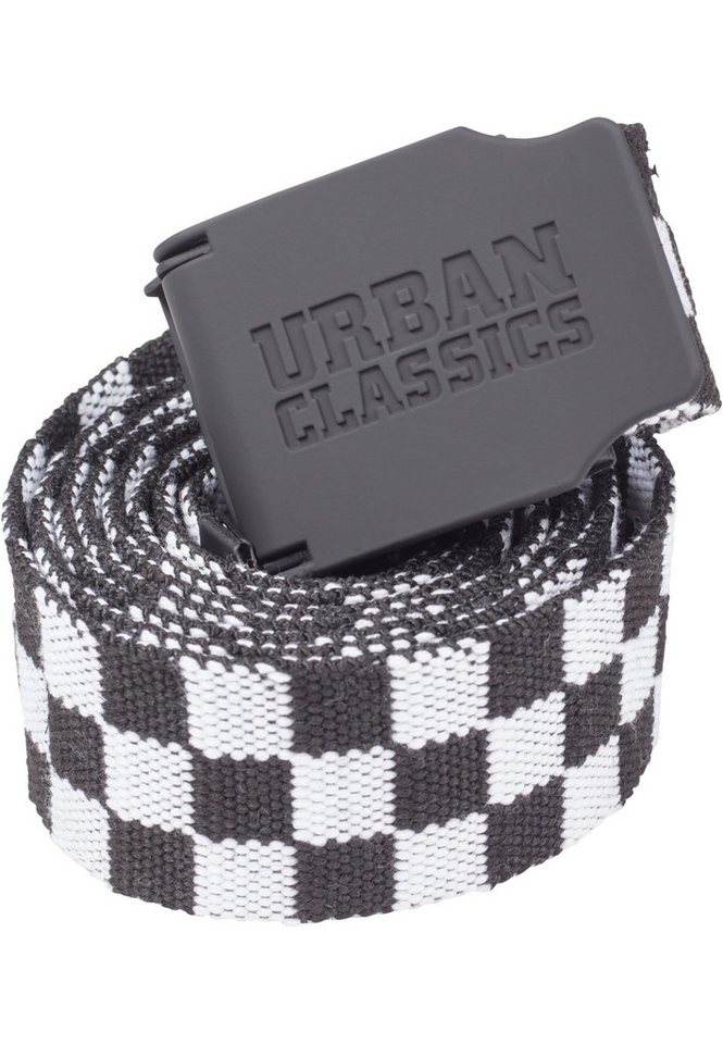 URBAN CLASSICS Hüftgürtel Urban Classics Unisex UC Canvas Belt Checkerboard 150cm von URBAN CLASSICS