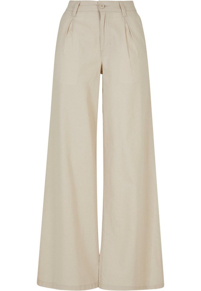 URBAN CLASSICS Stoffhose Urban Classics Damen Ladies High Linen Mixed Wide Leg Pants (1-tlg) von URBAN CLASSICS