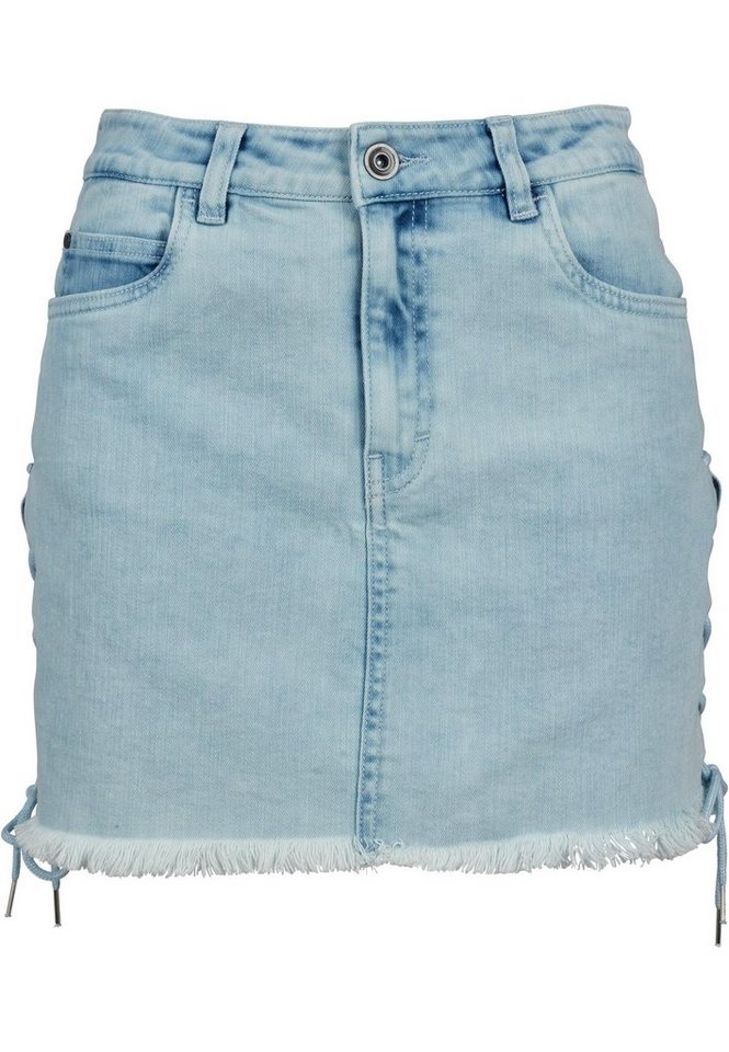 URBAN CLASSICS Jerseyrock Urban Classics Damen Ladies Denim Lace Up Skirt (1-tlg) von URBAN CLASSICS