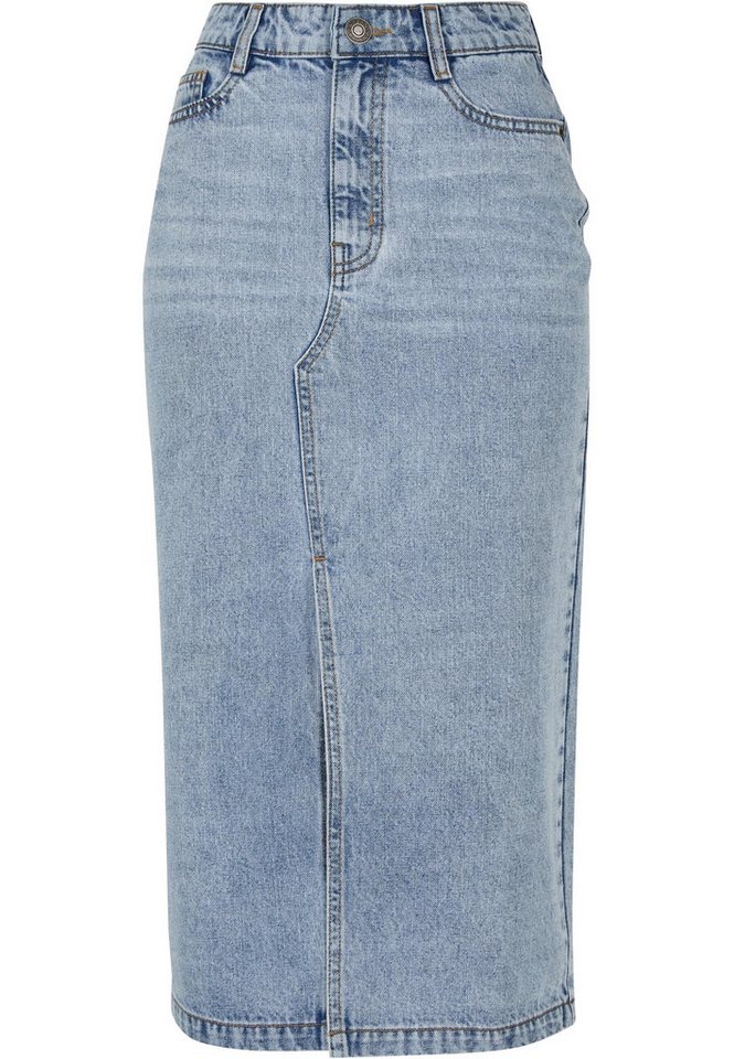 URBAN CLASSICS Jerseyrock Urban Classics Damen Ladies Midi Denim Skirt (1-tlg) von URBAN CLASSICS