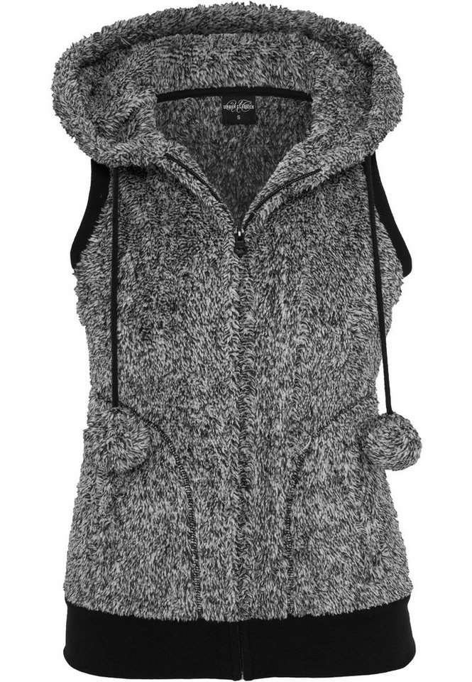 URBAN CLASSICS Jerseyweste Urban Classics Damen Ladies Melange Teddy Vest (1-tlg) von URBAN CLASSICS