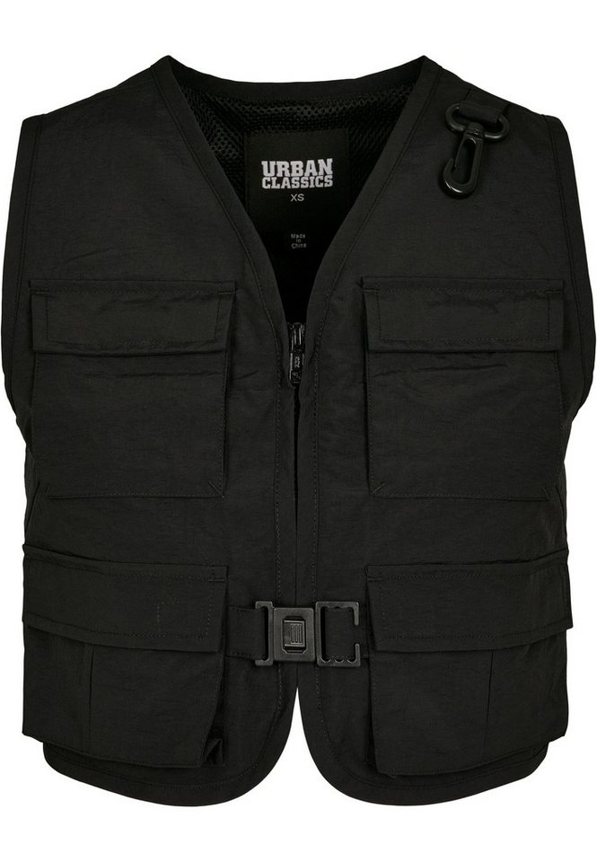 URBAN CLASSICS Jerseyweste Urban Classics Damen Ladies Short Tactical Vest (1-tlg) von URBAN CLASSICS