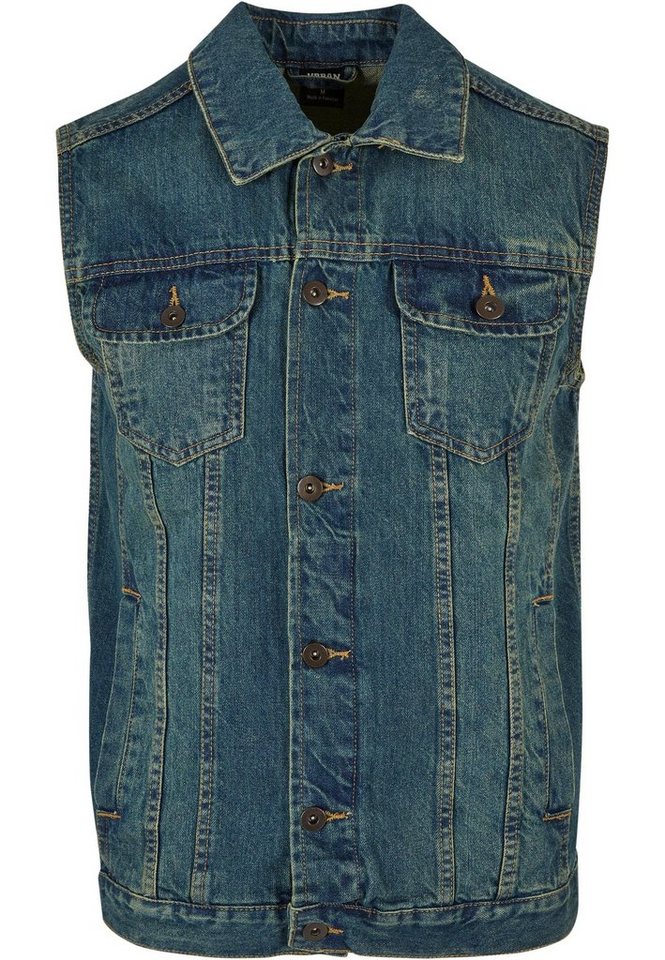 URBAN CLASSICS Jerseyweste Urban Classics Herren Denim Vest (1-tlg) von URBAN CLASSICS