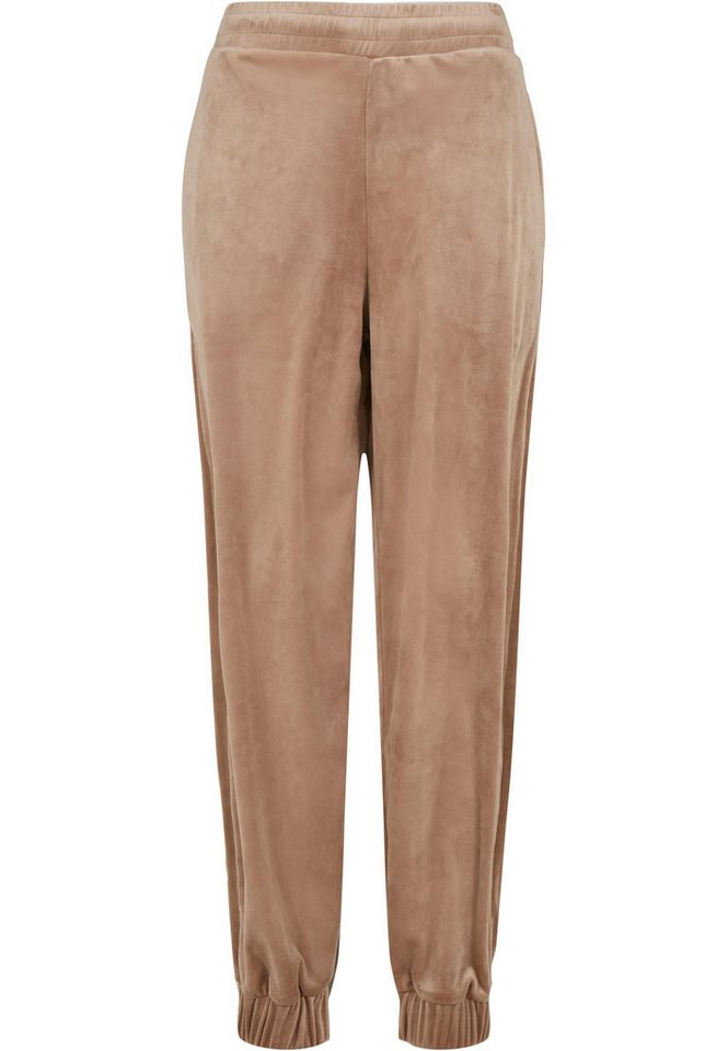 URBAN CLASSICS Jogginghose Urban Classics Damen Ladies High Waist Ballon Velvet Sweat Pants (1-tlg) von URBAN CLASSICS