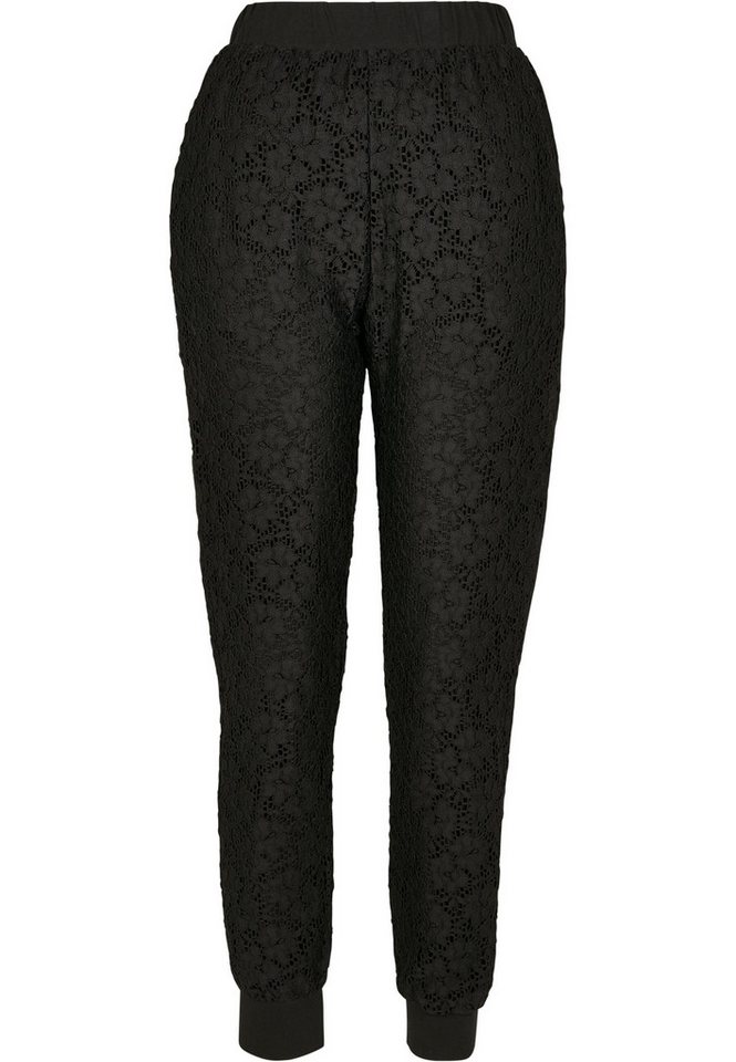 URBAN CLASSICS Jogginghose Urban Classics Damen Ladies Lace Jersey Jog Pants (1-tlg) von URBAN CLASSICS