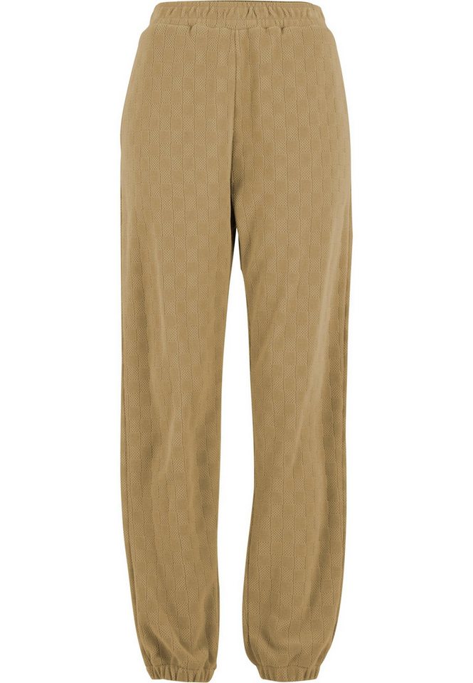 URBAN CLASSICS Jogginghose Urban Classics Ladies Jacquard Velvet Sweatpants (1-tlg) von URBAN CLASSICS