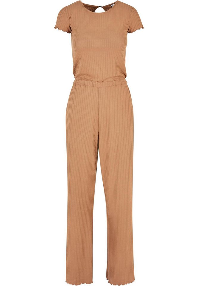 URBAN CLASSICS Jumpsuit Urban Classics Damen Ladies Rib Wid Leg Jumpsuit (1-tlg) von URBAN CLASSICS