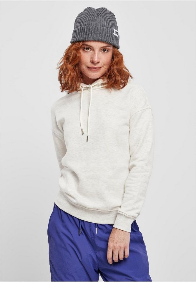 URBAN CLASSICS Kapuzenpullover Damen Hoody Kapuzenpullover mit breiten Rippbündchen von URBAN CLASSICS