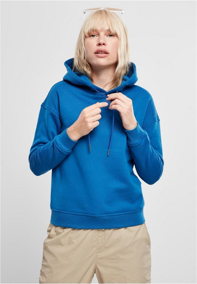 URBAN CLASSICS Kapuzenpullover Damen Hoody Kapuzenpullover mit breiten Rippbündchen von URBAN CLASSICS