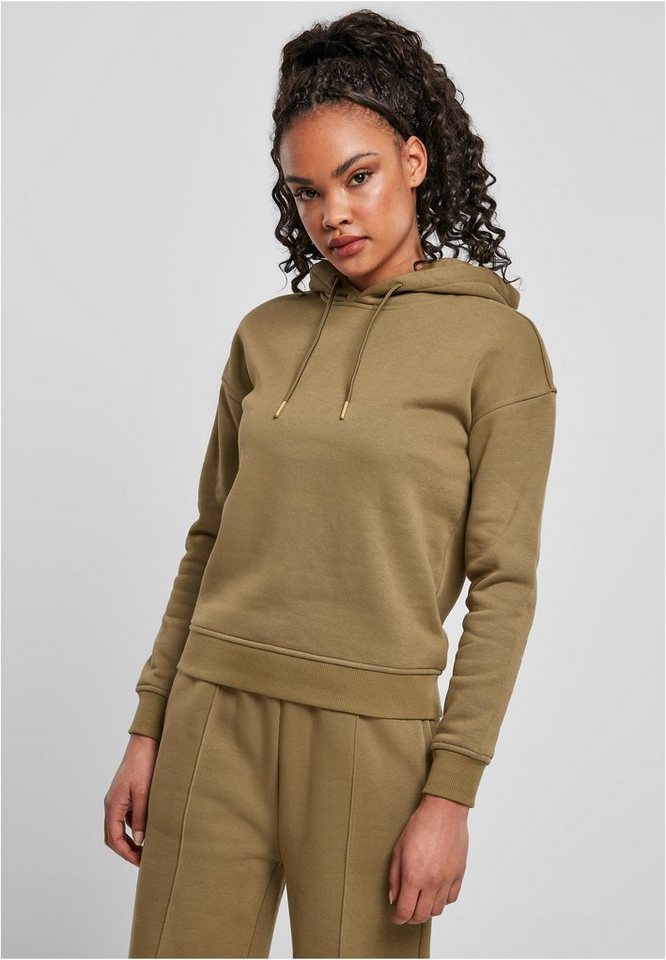 URBAN CLASSICS Kapuzenpullover Damen Hoody Kapuzenpullover mit breiten Rippbündchen URBAN CLASSICS Kapuzenpullover Damen Hoody Kapuzenpullover mit breiten Rippbündchen von URBAN CLASSICS