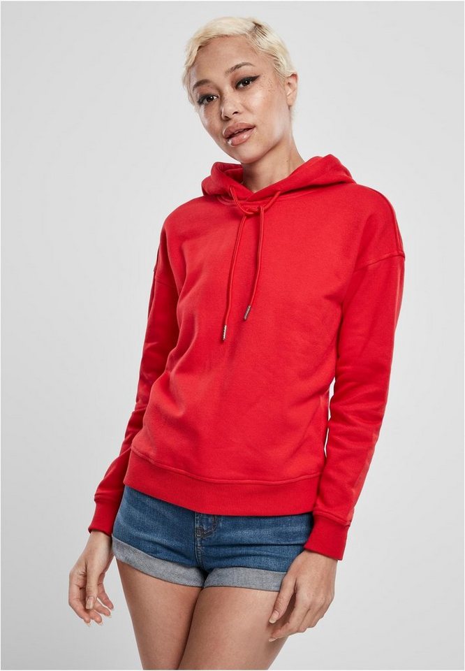 URBAN CLASSICS Kapuzenpullover Damen Hoody Kapuzenpullover mit breiten Rippbündchen von URBAN CLASSICS