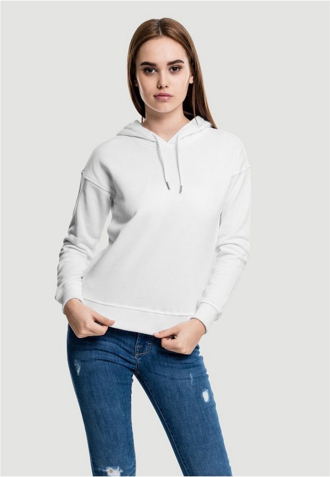 URBAN CLASSICS Kapuzenpullover Damen Hoody Kapuzenpullover mit breiten Rippbündchen von URBAN CLASSICS