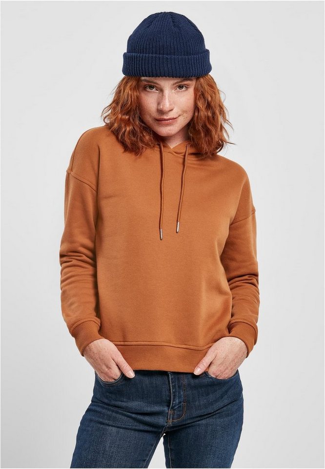 URBAN CLASSICS Kapuzenpullover Damen Hoody Kapuzenpullover mit breiten Rippbündchen von URBAN CLASSICS