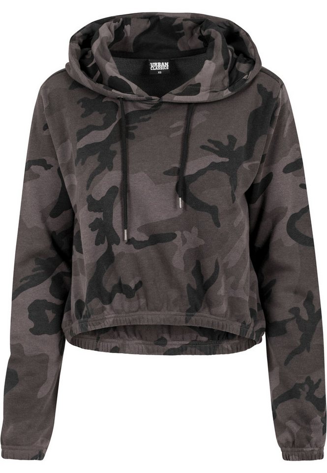 URBAN CLASSICS Rundhalspullover Urban Classics Damen Ladies Camo Cropped Hoody (1-tlg) von URBAN CLASSICS