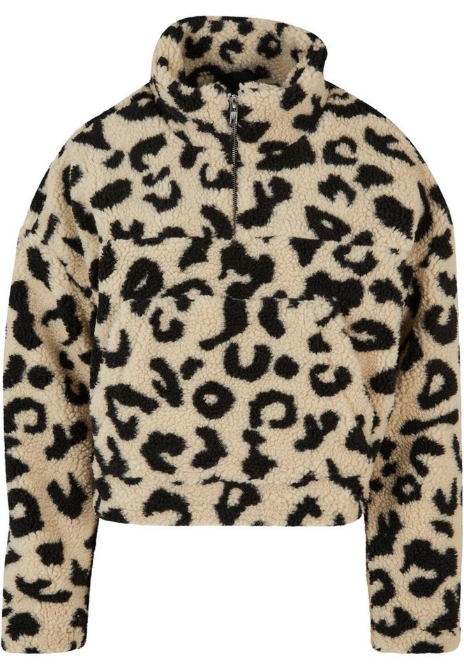 URBAN CLASSICS Kapuzenpullover Urban Classics Damen Ladies Short AOP Sherpa Troyer (1-tlg) von URBAN CLASSICS
