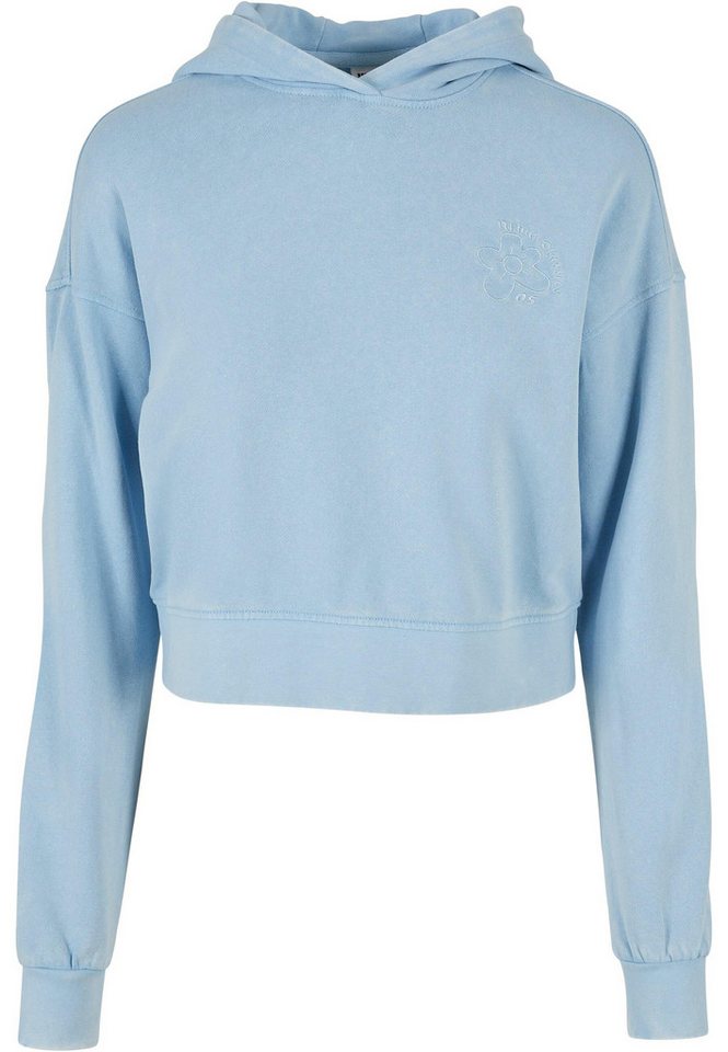 URBAN CLASSICS Kapuzenpullover Urban Classics Damen Ladies Short Flower Embroidery Terry Hoody (1-tlg) von URBAN CLASSICS