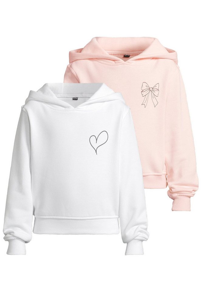 URBAN CLASSICS Kapuzensweatshirt Urban Classics Hoody 2 Pack - langarm - Heart & Bow Hoody von URBAN CLASSICS