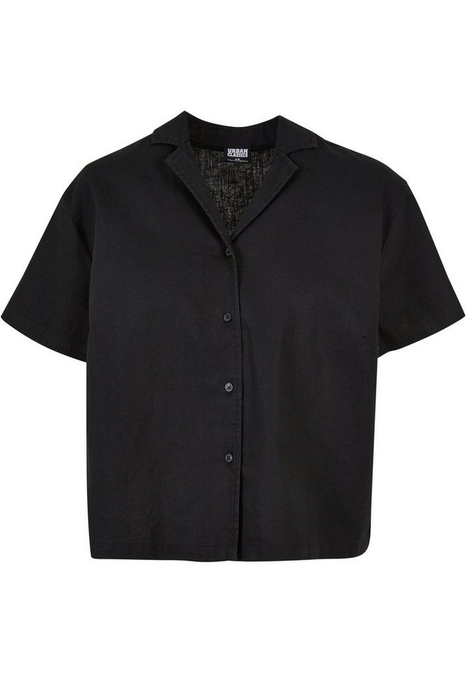 URBAN CLASSICS Klassische Bluse Urban Classics Damen Ladies Linen Mixed Resort Shirt von URBAN CLASSICS