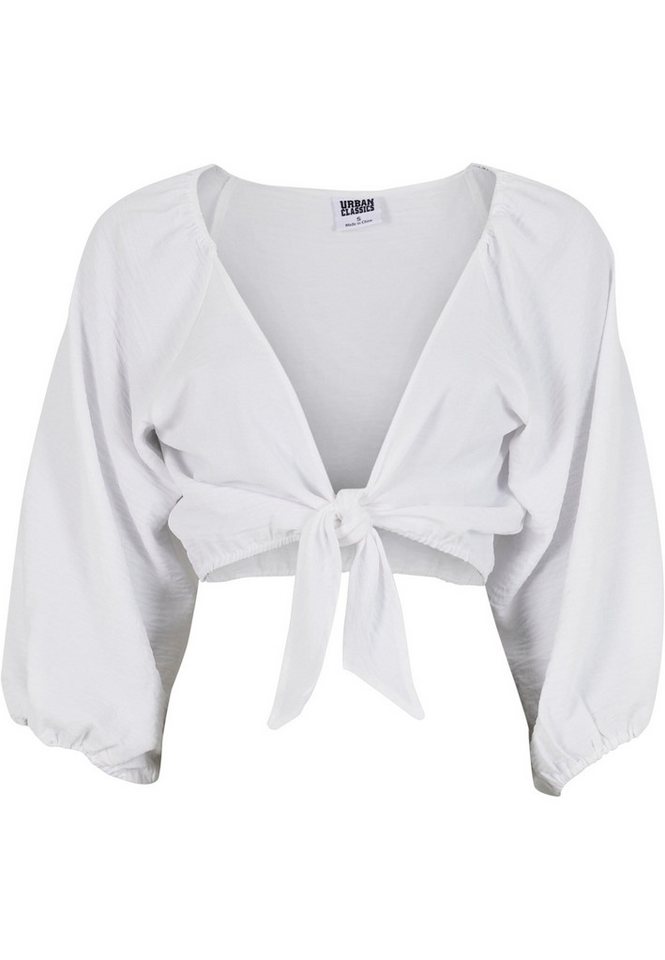 URBAN CLASSICS Klassische Bluse Urban Classics Ladies Structured Knotted Blouse von URBAN CLASSICS