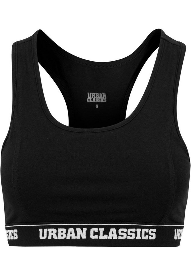 URBAN CLASSICS Kurzarmshirt Urban Classics Damen Ladies Logo Bra (1-tlg) von URBAN CLASSICS