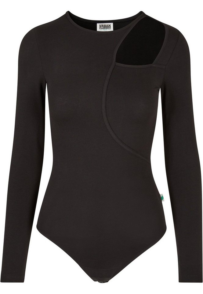 URBAN CLASSICS Kurzarmshirt Urban Classics Damen Ladies Organic Cut Out Longsleeve Body (1-tlg) von URBAN CLASSICS