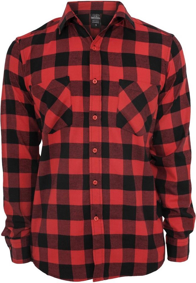URBAN CLASSICS Kurzarmshirt Urban Classics Herren Checked Flanell Shirt (1-tlg) von URBAN CLASSICS