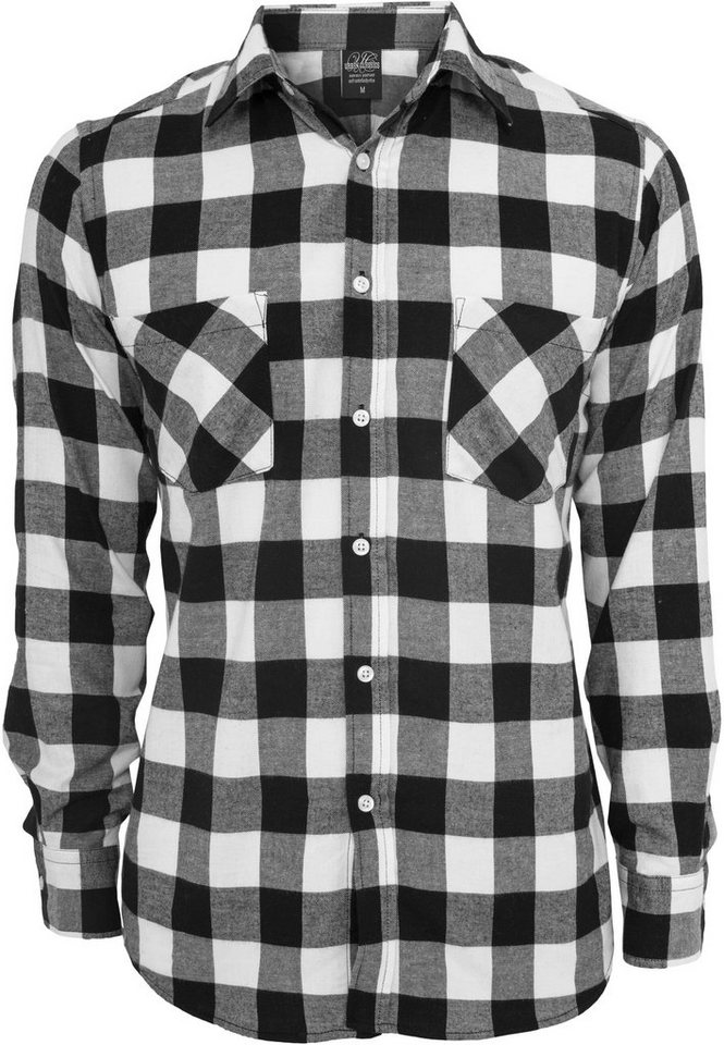 URBAN CLASSICS Kurzarmshirt Urban Classics Herren Checked Flanell Shirt (1-tlg) von URBAN CLASSICS