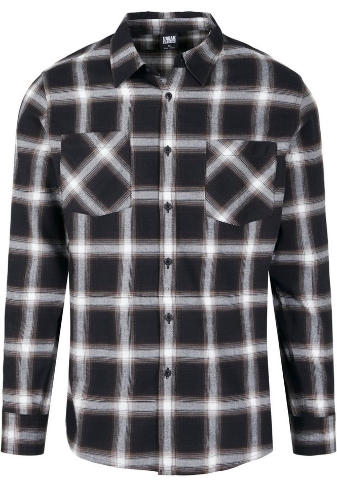 URBAN CLASSICS Kurzarmshirt Urban Classics Herren Checked Flanell Shirt 6 (1-tlg) von URBAN CLASSICS