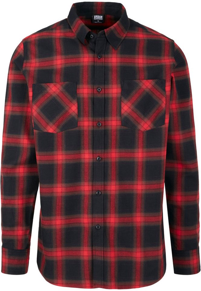 URBAN CLASSICS Kurzarmshirt Urban Classics Herren Checked Flanell Shirt 6 (1-tlg) von URBAN CLASSICS