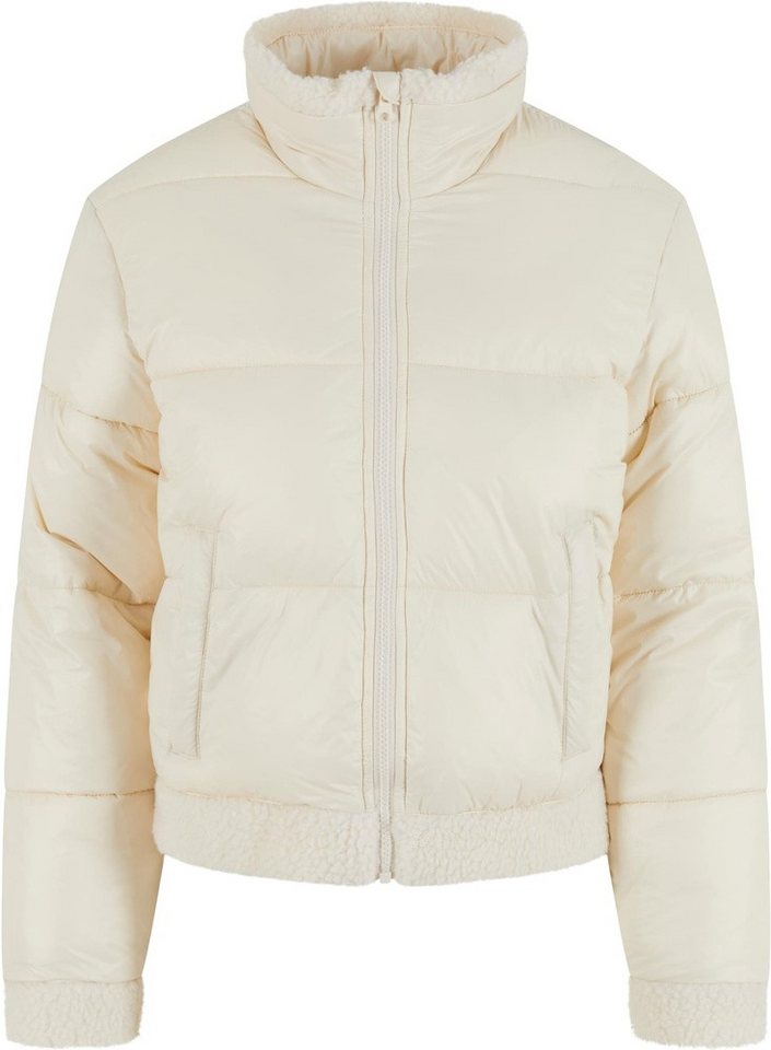 URBAN CLASSICS Kurzjacke Ladies Recycled Shiny Puffer Sherpa Jacket von URBAN CLASSICS