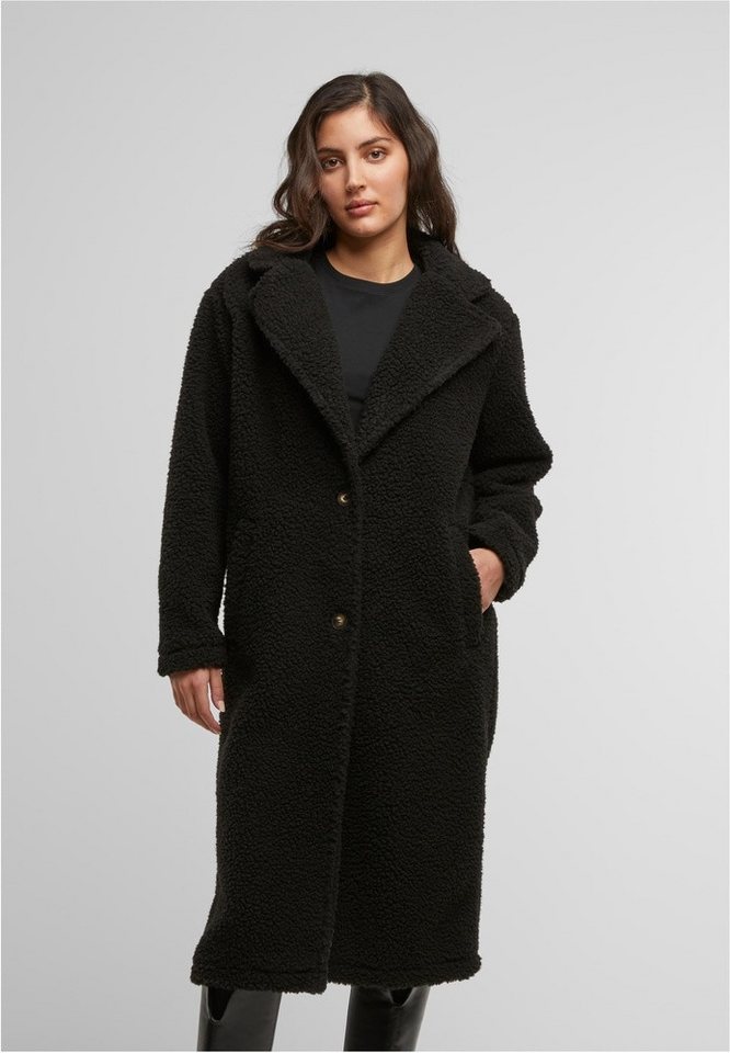 URBAN CLASSICS Kurzjacke Ladies Teddy Long Coat von URBAN CLASSICS