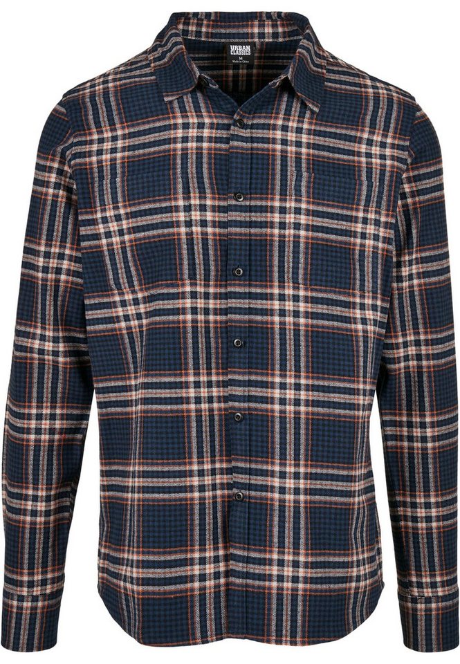URBAN CLASSICS Langarm-Poloshirt Urban Classics Herren Checked Campus Shirt (1-tlg) von URBAN CLASSICS