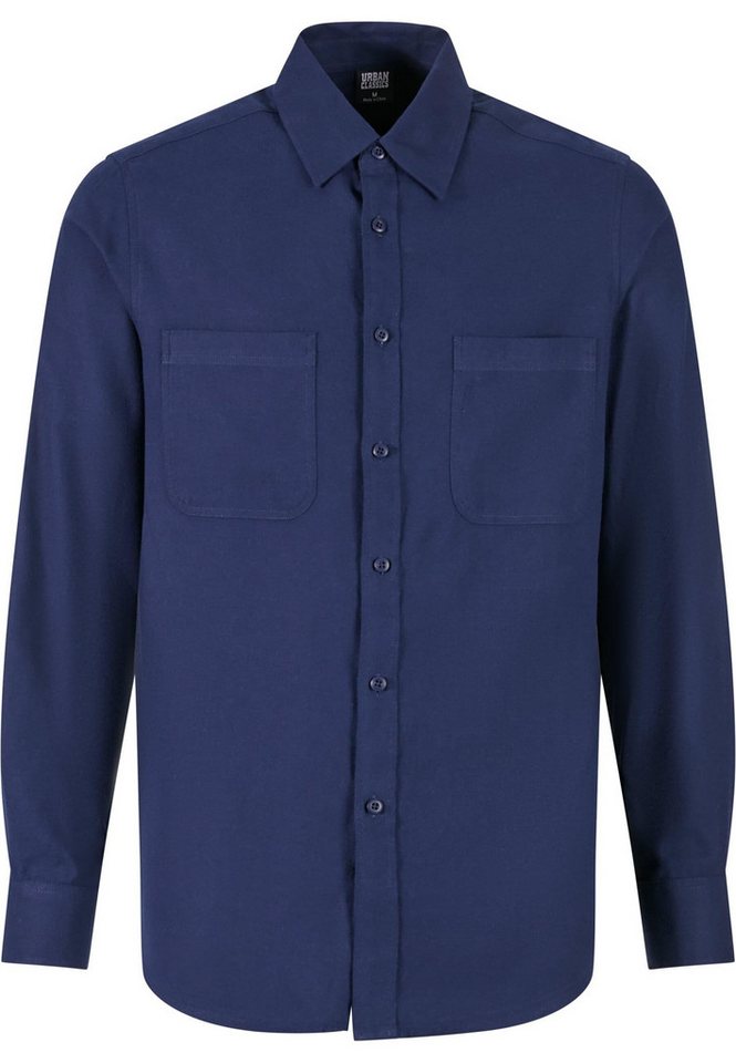 URBAN CLASSICS Langarm-Poloshirt Urban Classics Herren Flanell Shirt (1-tlg) von URBAN CLASSICS