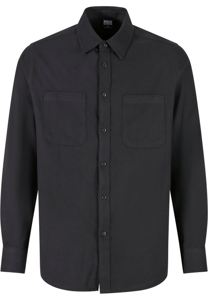 URBAN CLASSICS Langarm-Poloshirt Urban Classics Herren Flanell Shirt (1-tlg) von URBAN CLASSICS